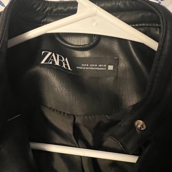 Zara leather biker jacket - Picture 2 of 4